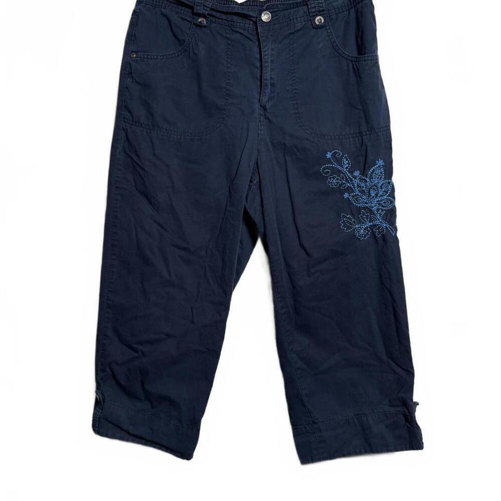 Y2K Navy Blue Cargo Carpri Pants